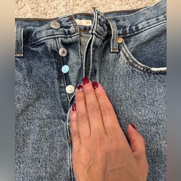 Levi's Dark Wash Denim Mini Skirt, Size 30" Waist - Picture 3 of 6